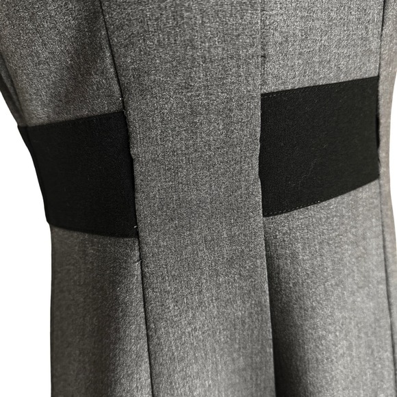 Calvin Klein Dress Womens 4 Petite Gray Black Preppy Office Neutral Minimalist - Picture 7 of 9